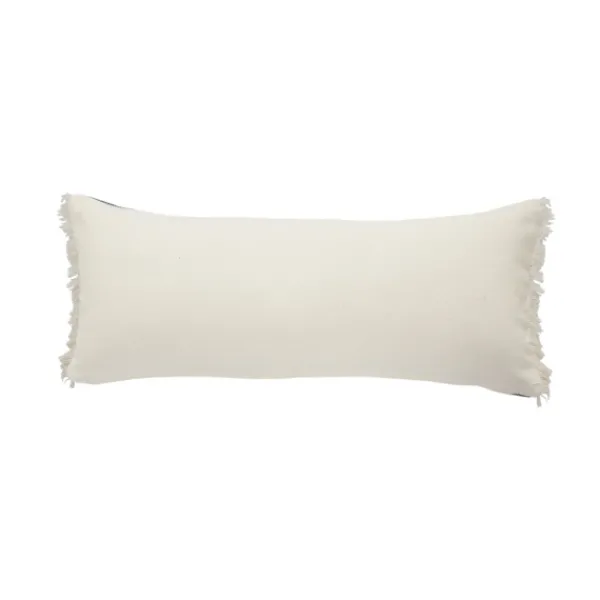 Pillows-Kirkland's Home Natural Jute Braided Stripe Lumbar Pillow Black/Tan/Ivory