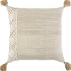 Pillows-Kirkland's Home Natural Kantha Stitch Recycled Throw Pillow Tan