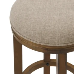 Bar Stools & Counter Height Stools-Kirkland's Home Natural Linen And Wood Bar Stools, Set Of 2 Tan