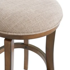 Bar Stools & Counter Height Stools-Kirkland's Home Natural Linen 2-Pc. Barrel Base Bar Stool Set Tan