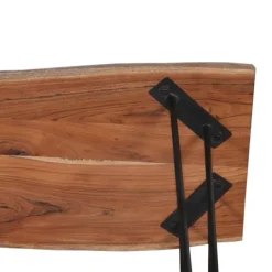 Console Tables-Kirkland's Home Natural Live Edge Hairpin Legs Console Table Tan