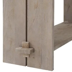 Console Tables-Kirkland's Home Natural Mango Wood Farmhouse Console