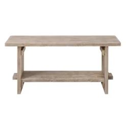 Entryway Furniture-Kirkland's Home Natural Mango Wood 2-Pc. Wall Hook And Bench Set