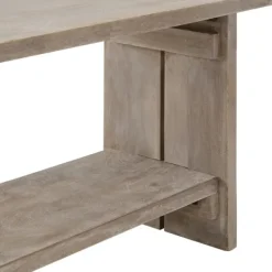 Entryway Furniture-Kirkland's Home Natural Mango Wood 2-Pc. Wall Hook And Bench Set