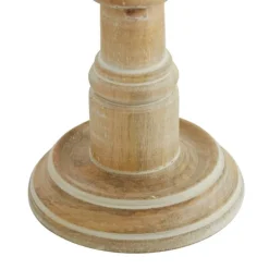 Candle Holders-Kirkland's Home Natural Mango Wood Pillar Candle Holders, Set Of 3 Brown