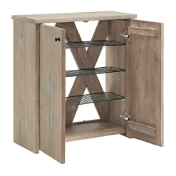 Entryway Furniture-Kirkland's Home Natural Mango Wood Shoe Cubbie
