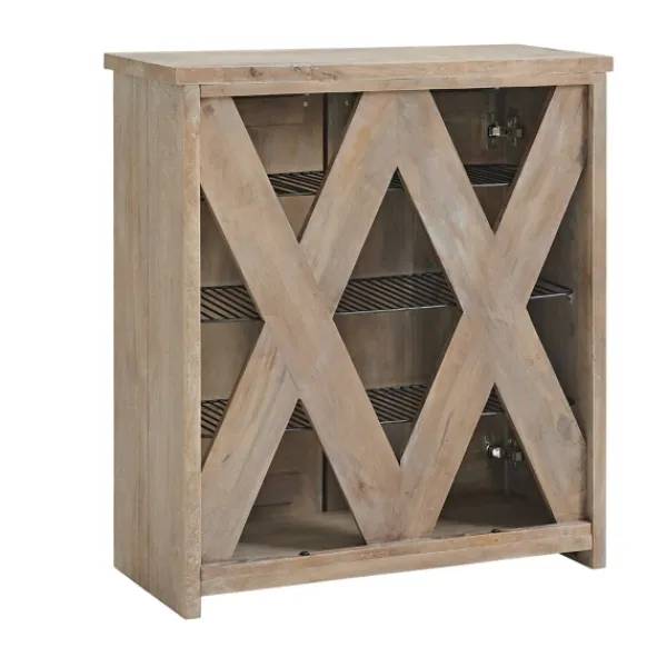 Entryway Furniture-Kirkland's Home Natural Mango Wood Shoe Cubbie