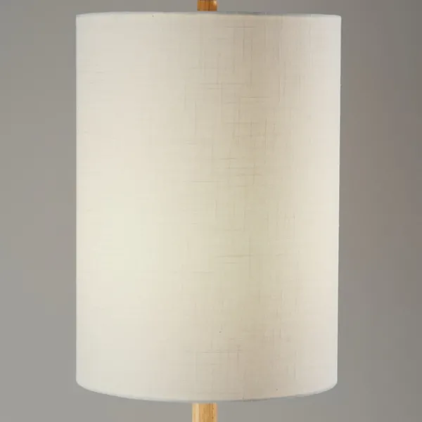 Floor Lamps-Kirkland's Home Natural Oak Wood Slim Floor Lamp White