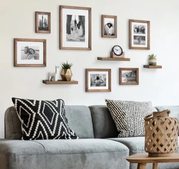 Gallery Wall Frames-Kirkland's Home Natural 10-Pc. Gallery Wall Frame And Shelf Set