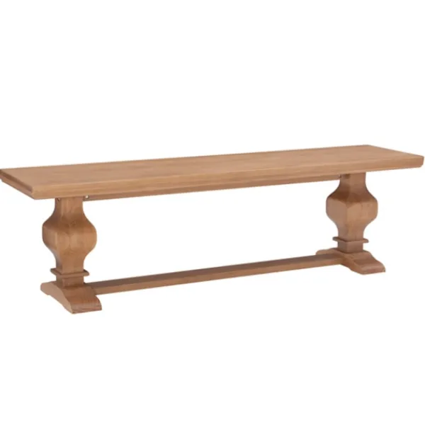 Benches & Ottomans-Kirkland's Home Natural Pine Wood Knotted Column Bench Tan