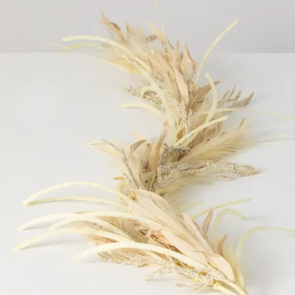 Arrangements & Greenery-Kirkland's Home Natural Plume Grass And Berries Garland Tan