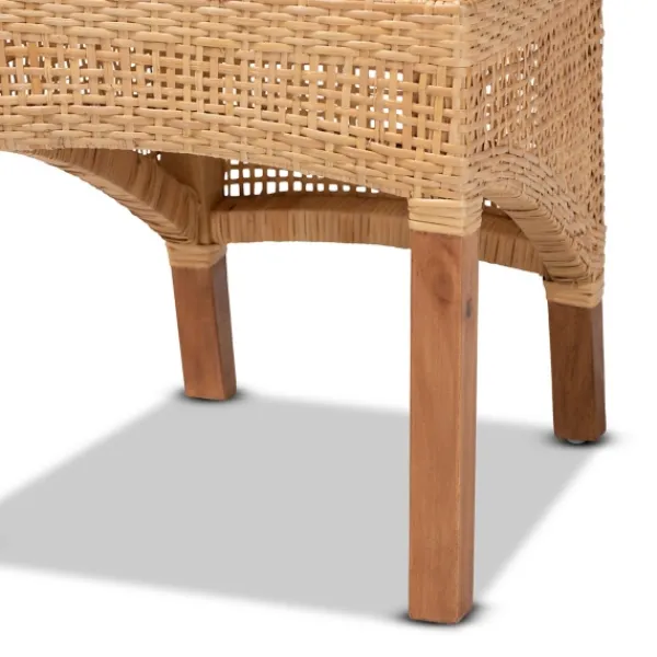 Dining Chairs-Kirkland's Home Natural Rat Woven Back Dining Chairs, Set Of 2 Tan