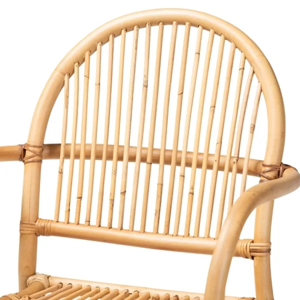 Bar Stools & Counter Height Stools-Kirkland's Home Natural Rat Woven Seat Counter Stool Tan