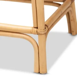 Bar Stools & Counter Height Stools-Kirkland's Home Natural Rat Woven Seat Counter Stool Tan