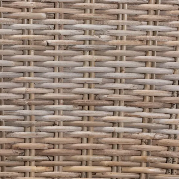 Dining Chairs-Kirkland's Home Natural Rattan Cutout Back Dining Chair Brown