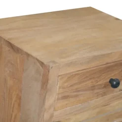 Nightstands-Kirkland's Home Natural Reclaimed Wood Diagonal Slats Nights D Tan