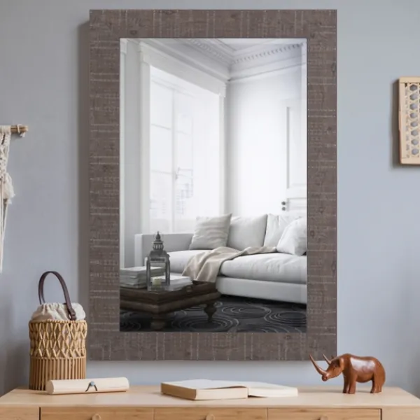 Decorative Mirrors-Kirkland's Home Natural Rectangular Frame Wall Mirror