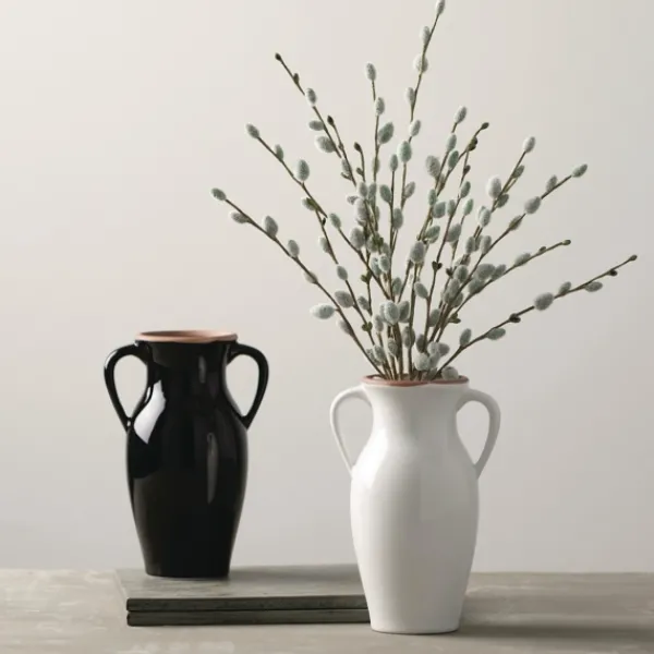Vases-Kirkland's Home Natural Rimmed Onyx Urn Vase Black