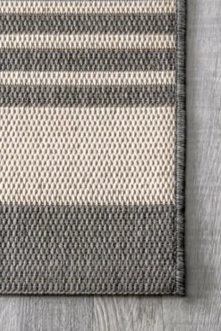 Outdoor Rugs-Kirkland's Home Natural Robin Stripe Outdoor Rug, 5X7 Tan