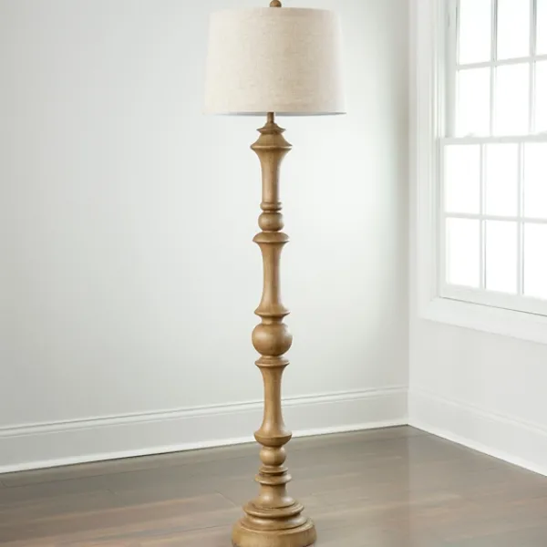 Floor Lamps-Kirkland's Home Natural Savannah Floor Lamp Brown