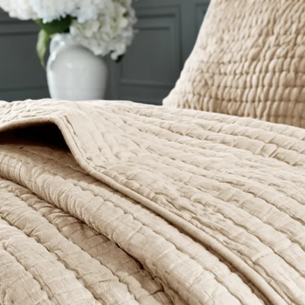 Bedspreads & Coverlets-Kirkland's Home Natural Serene Quilted 3-Pc. King Coverlet Set Tan