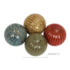 Bowl Filler-Kirkland's Home Natural Shades Ceramic 4-Pc. Orb Filler Set