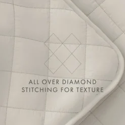 Quilts-Kirkland's Home Natural Stitched Diamond 2-Pc. Twin Quilt Set Ivory