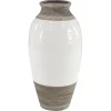 Vases-Kirkland's Home Natural Stone Two-Tone Coastal Vase Gray/White