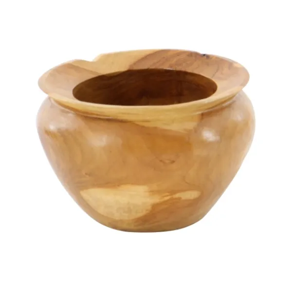 Decorative Bowls & Jars-Kirkland's Home Natural Teak Wood Banga Bowl Brown