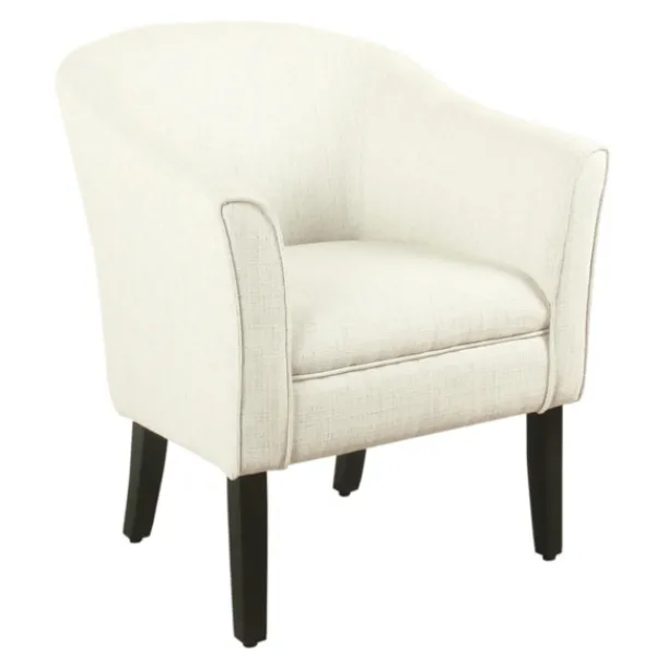 Accent Chairs-Kirkland's Home Natural Textured Barrel Accent Chair Ivory