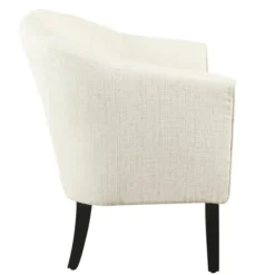 Accent Chairs-Kirkland's Home Natural Textured Barrel Accent Chair Ivory