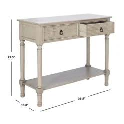 Console Tables-Kirkland's Home Natural Textured 2-Drawer Console Table Tan