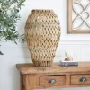 Vases-Kirkland's Home Natural Tone Faux Seagrass Coastal Vase Tan