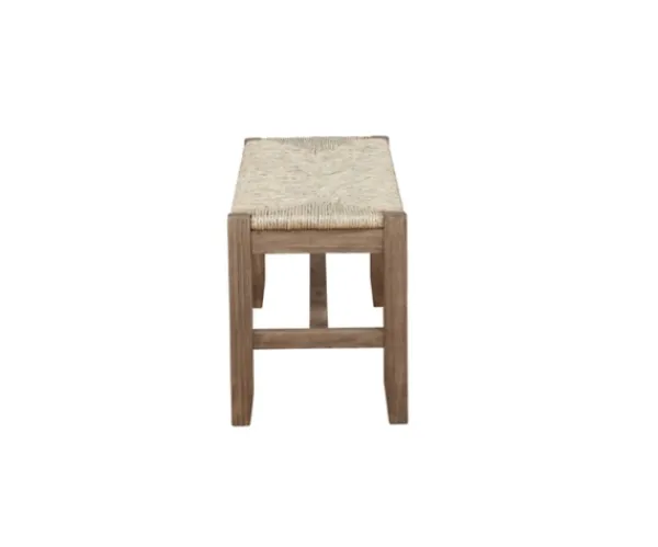 Benches & Ottomans-Kirkland's Home Natural Twisted Seagrass And Wood Bench Tan