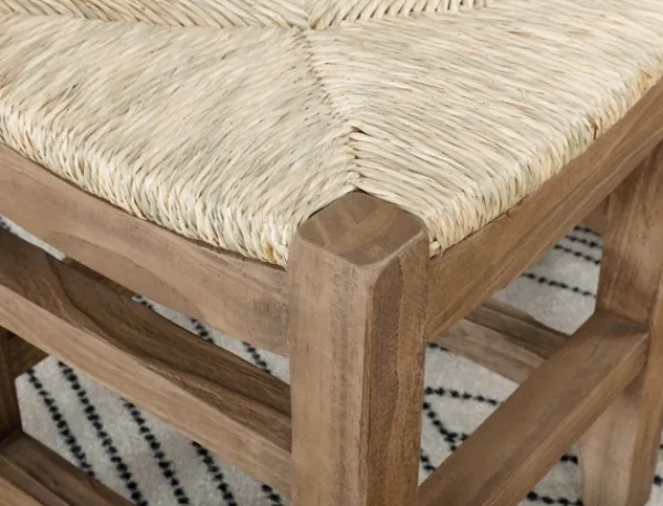 Benches & Ottomans-Kirkland's Home Natural Twisted Seagrass And Wood Bench Tan