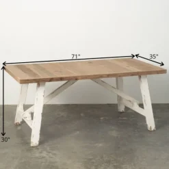 Dining Tables-Kirkland's Home Natural Weathered Wood Dining Table Tan