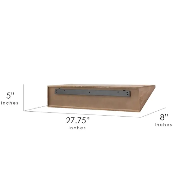 Shelves-Kirkland's Home Natural Wedge Wood Small Floating Shelf