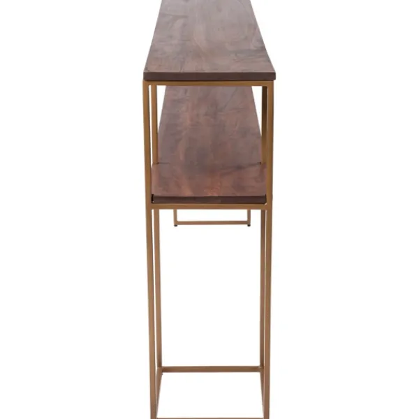 Console Tables-Kirkland's Home Natural Wood And Bronze Metal Console Table