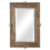 Decorative Mirrors-Kirkland's Home Natural Wood And Burnished Metal Mirror