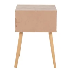Accent & End Tables-Kirkland's Home Natural Wood And Rat Drawer Accent Table Tan
