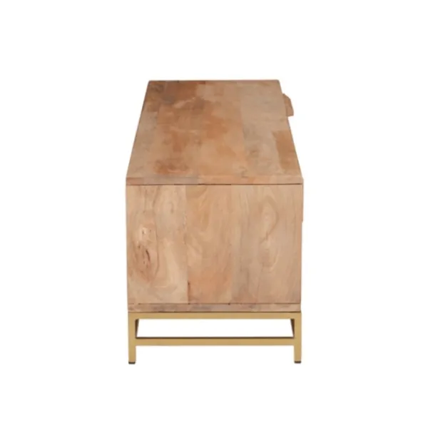 Tv Stands & Media Consoles-Kirkland's Home Natural Wood And Rat Tv S D Tan