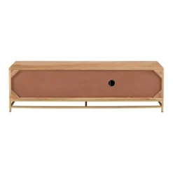 Tv Stands & Media Consoles-Kirkland's Home Natural Wood And Rat Tv S D Tan