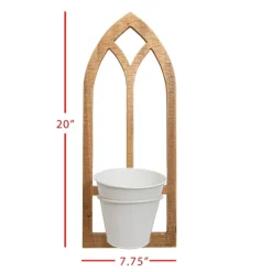 Wall Storage-Kirkland's Home Natural Wood Arch Frame Wall Planter