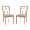 Dining Chairs-Kirkland's Home Natural Wood Architectural Dining Chairs, Set Of 2 Tan