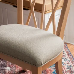 Dining Chairs-Kirkland's Home Natural Wood Architectural Dining Chairs, Set Of 2 Tan
