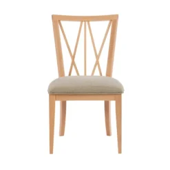 Dining Chairs-Kirkland's Home Natural Wood Architectural Dining Chairs, Set Of 2 Tan