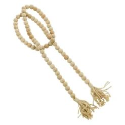 Decorative Accents-Kirkland's Home Natural Wood Beaded Tassel Garland Tan