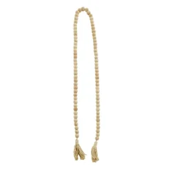 Decorative Accents-Kirkland's Home Natural Wood Beaded Tassel Garland Tan