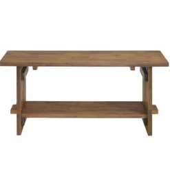 Entryway Furniture-Kirkland's Home Natural Wood Bench And Hooks 2-Pc. Hall Tree Set