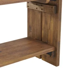 Entryway Furniture-Kirkland's Home Natural Wood Bench And Hooks 2-Pc. Hall Tree Set